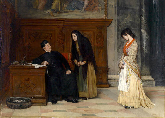 In the Sacristy Print by Eugene de Blaas