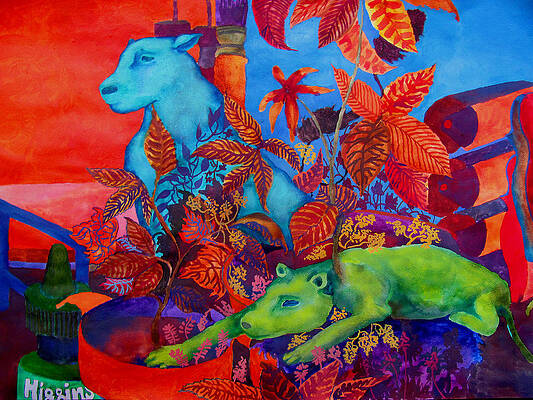 Anne Nowak, Hazy Blue Original artwork by Anne Nowak