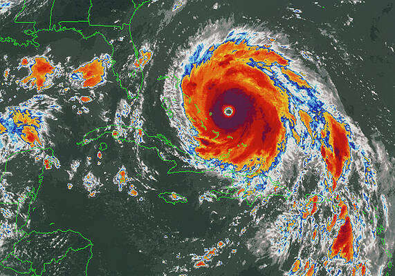 Wall Art - Photograph - Infrared Satellite Image Of Hurricane Floyd by Science Photo Library