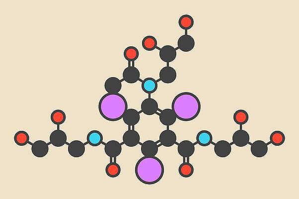 Wall Art - Photograph - Iohexol Contrast Agent Molecule by Science Photo Library