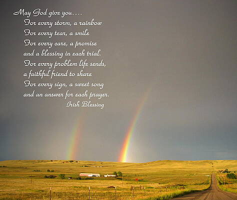 Irish Blessing Double Rainbow 07 11 14 by Joyce Dickens Irish Blessing Double Rainbow 07 11 14 by Joyce Dickens