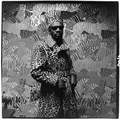Wall Art - Photograph - Isaac Hayes Wearing Leopard Print by Peter Hujar