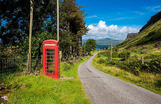 Traditonal British Telephone Box on the Isle of Mull by Max Blinkhorn Traditonal British Telephone Box on the Isle of Mull by Max Blinkhorn