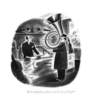 Wall Art - Drawing - It Doesn't Go 'baaroom' Any More. It Only by Richard Taylor