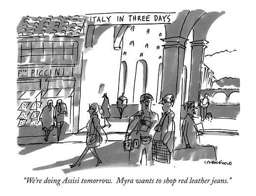 Wall Art - Drawing - Italy In Three Days.
We're Doing Assisi Tomorrow by Michael Crawford