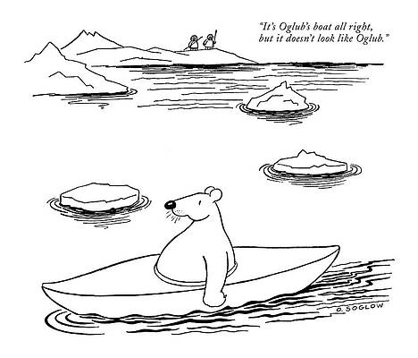 Wall Art - Drawing - It's Oglub's Boat All Right by Otto Soglow