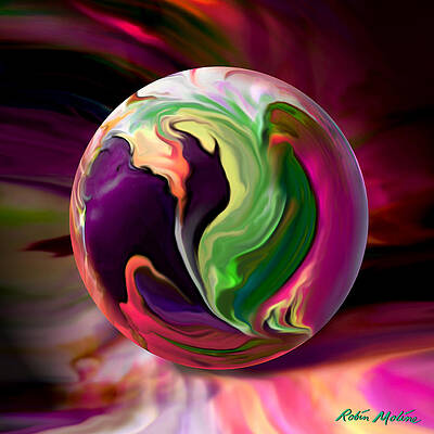 Wall Art - Digital Art - Jack in the Pulpit Globe by Robin Moline