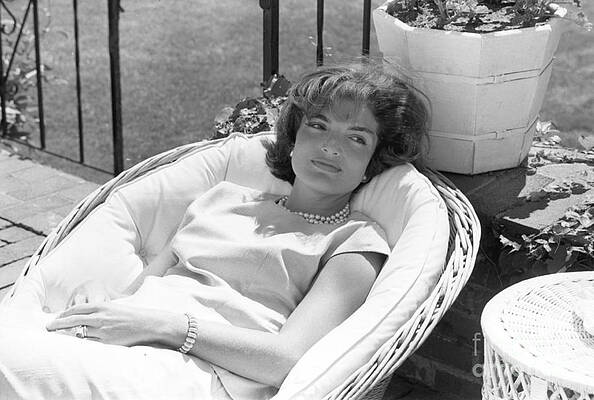 Jacqueline Kennedy relaxing at Hyannis Port 1959. by The Harrington Collection Jacqueline Kennedy relaxing at Hyannis Port 1959. by The Harrington Collection