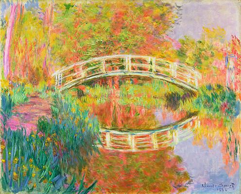 Japanese Footbridge. Giverny Print by Claude Monet