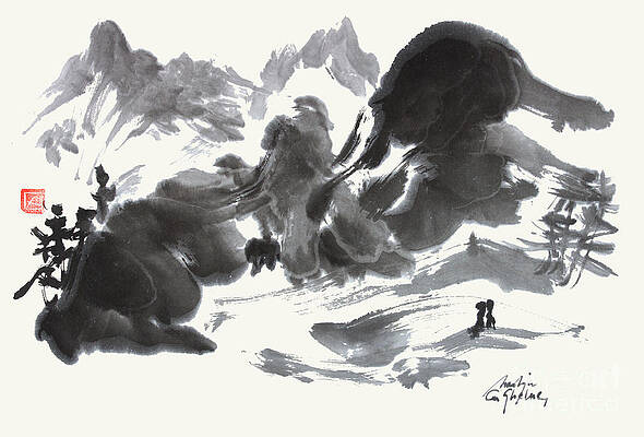 Japanese Landscape In Zen Style by Nadja Van Ghelue Japanese Landscape In Zen Style by Nadja Van Ghelue