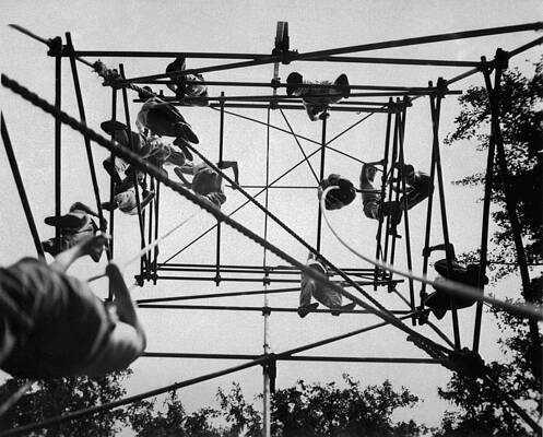 Wall Art - Photograph - Jeds Training On High Bars In Obstacle by Everett