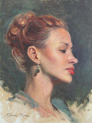Wall Art - Painting - Jessie in Profile by Anna Rose Bain