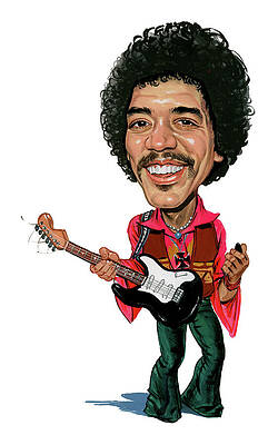 Wall Art - Painting - Jimi Hendrix by Art