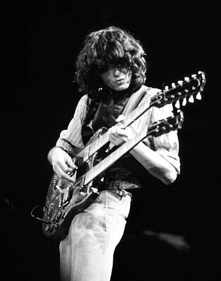 Wall Art - Photograph - Jimmy Page 1983 by Chris Walter