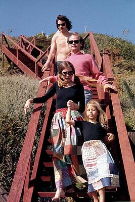 Wall Art - Photograph - Joan Didion On A Staircase by Henry Clarke