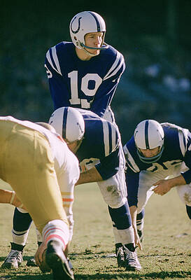 Wall Art - Photograph - Johnny Unitas Under Center by Retro Images Archive
