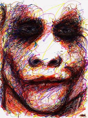 Wall Art - Drawing - Joker - Eyes by Rachel Scott
