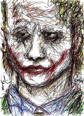 Wall Art - Drawing - Joker - Interrogation by Rachel Scott
