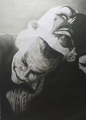Wall Art - Drawing - Joker by Jimmy Chard