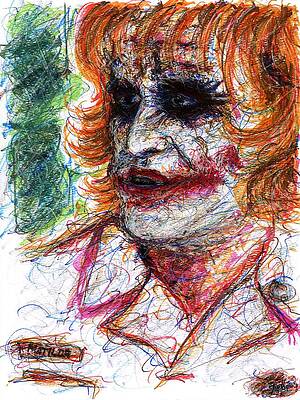 Wall Art - Drawing - Joker - Nurse by Rachel Scott