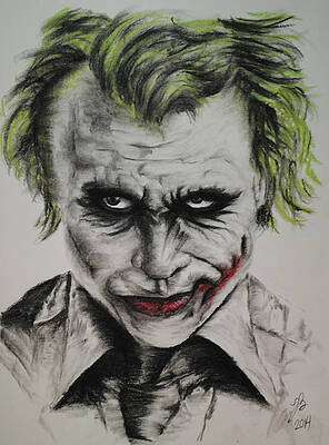 Wall Art - Drawing - Joker by Tim Brandt