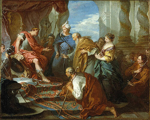 Joseph Presenting His Father and Brothers to the Pharaoh Print by Francois Boucher