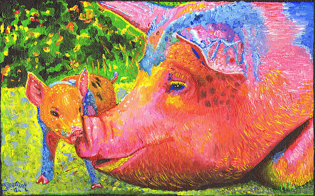 Julia and her Piglet by Bronwen Skye Julia and her Piglet by Bronwen Skye