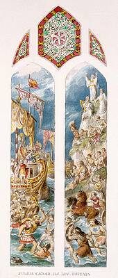 Wall Art - Drawing - Julius Caesar Arrives On The Shores by William Bell & Boyd, Alice Scott