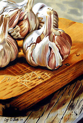 Wall Art - Drawing - Just Garlic by Cory Still