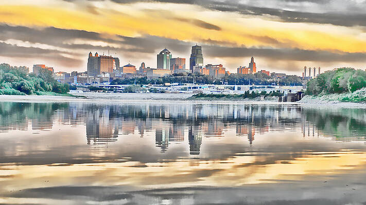 Wall Art - Photograph - Kaw Point Refections WOWC by Kevin Anderson