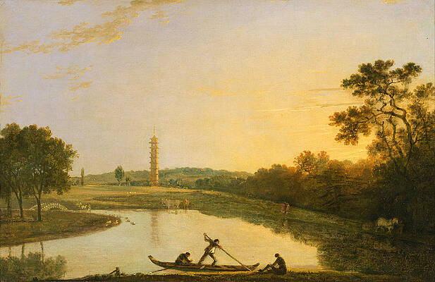 Kew Gardens. The Pagoda and Bridge Print by Richard Wilson