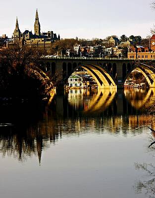 Key Bridge and Georgetown by Bill Jonscher Key Bridge and Georgetown by Bill Jonscher