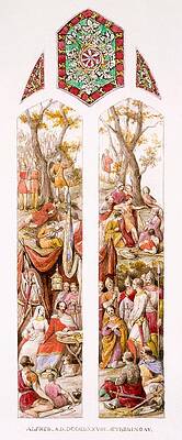 Wall Art - Drawing - King Alfred At Athelney, Somerset by William Bell & Boyd, Alice Scott