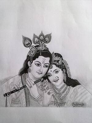 Krishna And Radha by Subhash Mathew