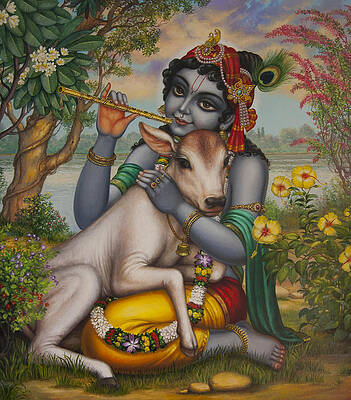 Wall Art - Painting - Krishna Gopal by Vrindavan Das