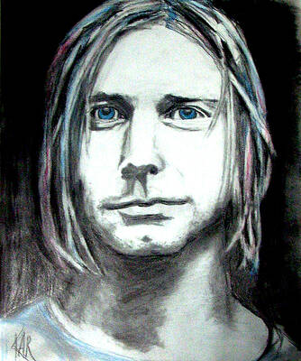 Wall Art - Drawing - Kurt Cobain by Art by Kar