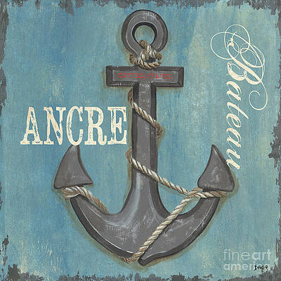 Anchors Away - Contemporary Nautical Anchor Art Wall Art, Canvas