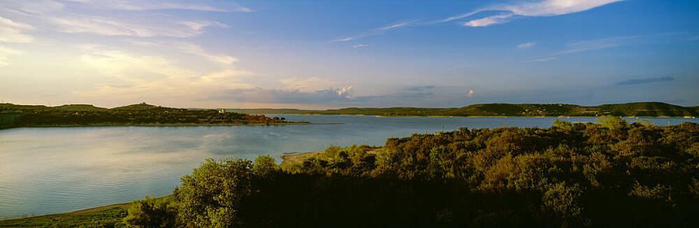 Wall Art - Photograph - Lake Travis At Dusk, Austin, Texas, Usa by Panoramic Images