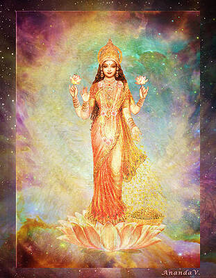 Lakshmi floating in a Galaxy by Ananda Vdovic Lakshmi floating in a Galaxy by Ananda Vdovic