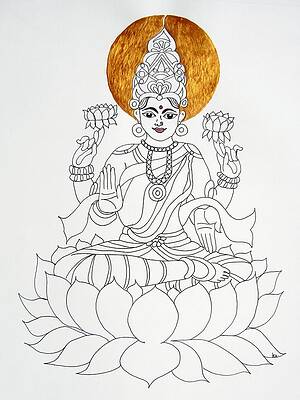 How to Draw GODDESS LAKSHMI DRAWING step by step  Full Video is on my  YouTube channel  Namrata Arts and Cookery Laxmimaadrawing  lakshmimaa  By Namrata Arts and Cookery  Facebook