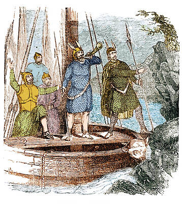 Wall Art - Photograph - Landing Of The Vikings In The Americas by Science Source