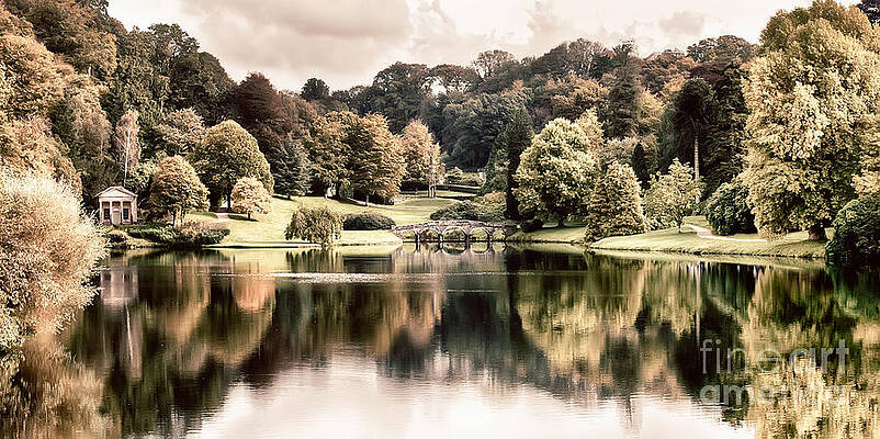 Wall Art - Photograph - Landscape and Lake in Autumn by Simon Bratt