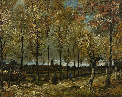 Lane with Poplars near Nuenen Print by Vincent van Gogh