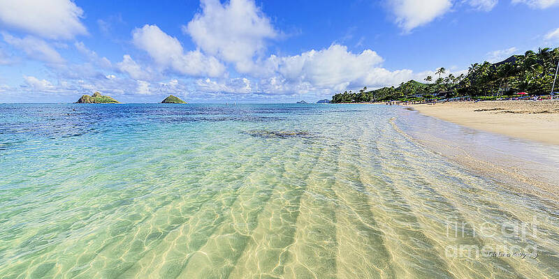 Wall Art - Photograph - Lanikai Beach Mid Day Ripples in the Sand 2 to 1 Aspect Ratio by Aloha Art