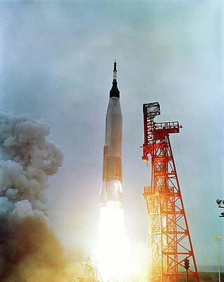 Wall Art - Photograph - Launch Of Mercury-atlas 7 by Science Photo Library