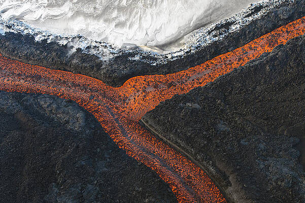 Wall Art - Photograph - Lava Flow Tolbachik Volcano Kamchatka by Sergey Gorshkov