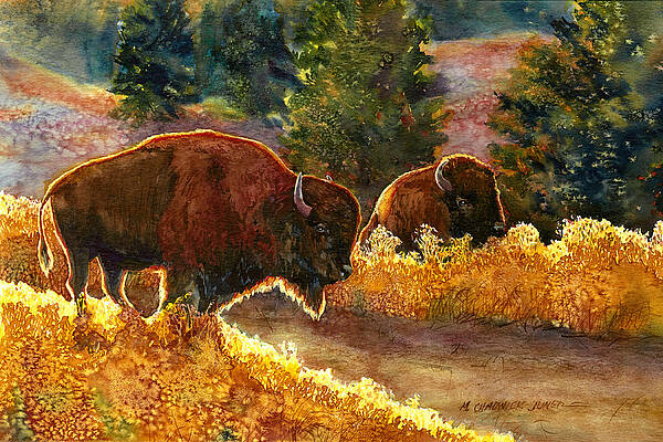 Wall Art - Painting - Lazy Afternoon Custer State Park SD by Marguerite Chadwick-Juner