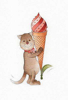 Wall Art - Painting - Lazy Cats11 by Kestutis Kasparavicius