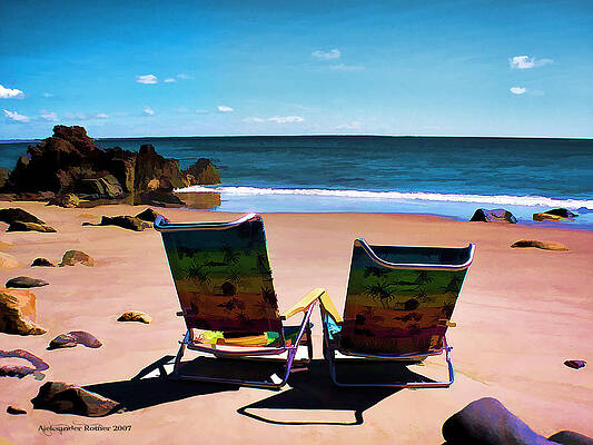 Wall Art - Photograph - Lazy chairs by Aleksander Rotner
