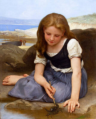 Le crabe Print by William-Adolphe Bouguereau